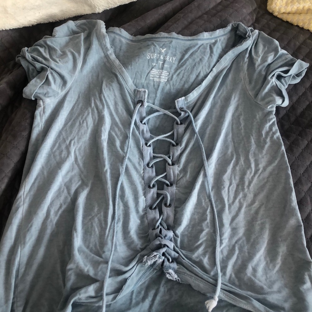 lace up tee